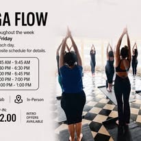 Yoga flow class at OHM Lab